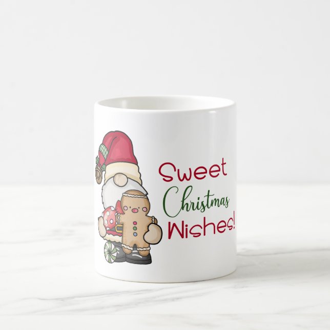 Niedlich Gnome Gingerbread Sweet Christmas Wish Kaffeetasse (Mittel)