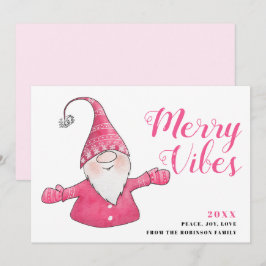 Niedlich Gnome Merry Vibes Weihnachten