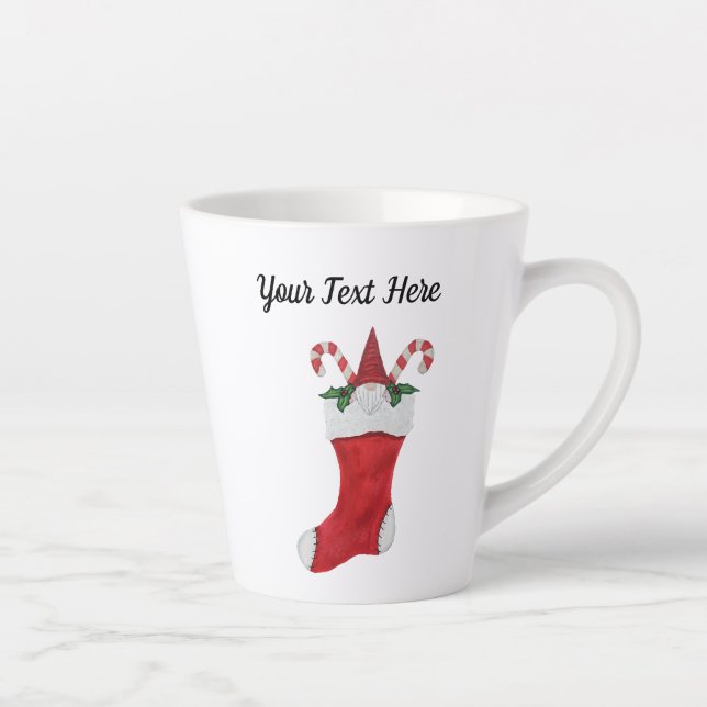 Niedlich Gnome Red Hat Weihnachts-Strumpf Candy Ca Milchtasse (Rechts)