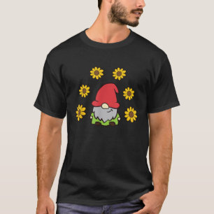 Niedlich Gnome Summer Sunflower Kawaii Garden Gnom T-Shirt