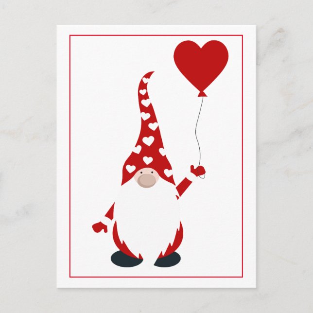 Niedlich Gnome Valentine Postkarte (Vorderseite)