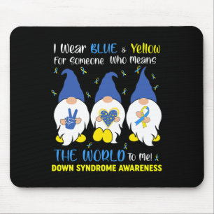 Niedlich Gnomes Peace Liebe Down Syndrome Awarenes Mousepad
