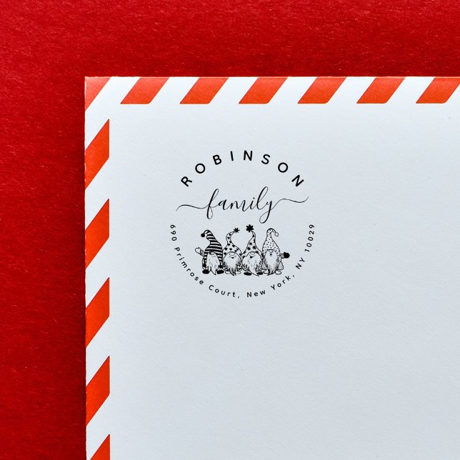 Niedlich Gnomes Rücksendeadresse Gummistempel (Von Creator hochgeladen)
