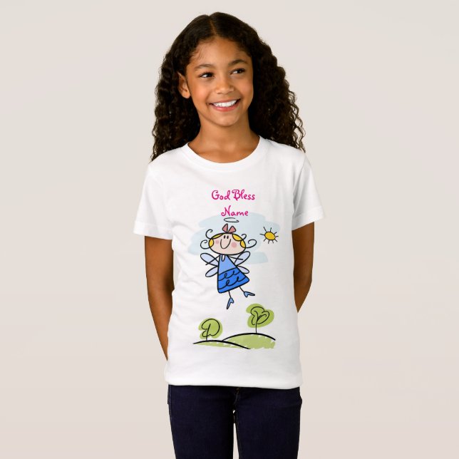 Niedlich Godtochter Angel Personalisiert T-Shirt (Vorne ganz)