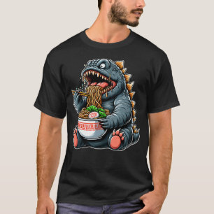 Niedlich Godzilla Eating Ramen T-Shirt