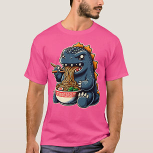 Niedlich Godzilla Eating Ramen T-Shirt