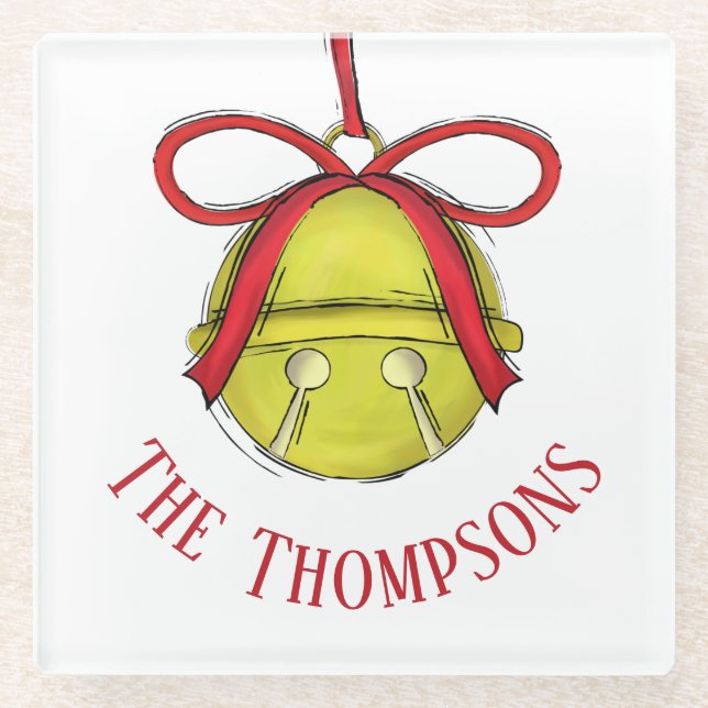 Niedlich Gold Whimsiday Weihnachten Custom Glasuntersetzer (Vorderseite)