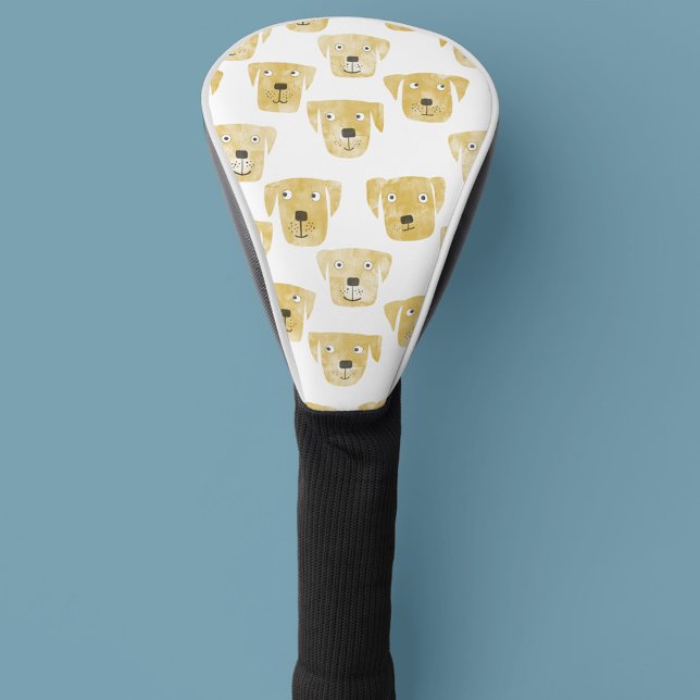 Niedlich Golden Labrador Retriever Dog Wasserfarbe Golf Headcover (Von Creator hochgeladen)