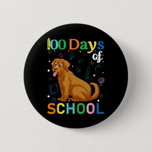 Niedlich Golden Retriever Dog Lovers Student 100.  Button