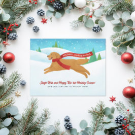 Niedlich Golden Retriever Dog Schnee Weihnachten