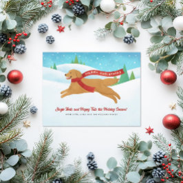 Niedlich Golden Retriever Dog Schnee Weihnachten