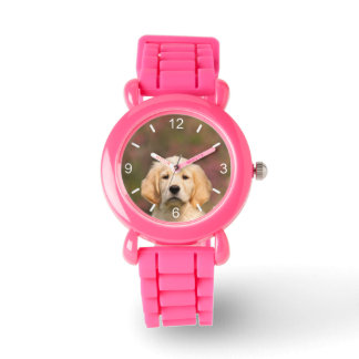 Niedlich Golden Retriever Dog Welpe - Mädchenschei Armbanduhr