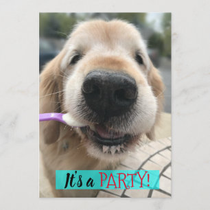 Niedlich Golden Retriever Eis Creme Party Einladung