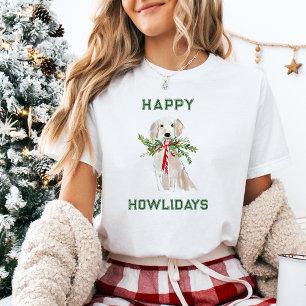 Niedlich Golden Retriever Happy Howlidays Christ T-Shirt