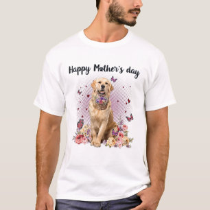 Niedlich Golden Retriever Mama Blume Glückliche Mu T-Shirt