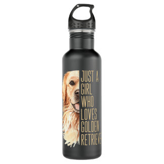 Niedlich Golden Retriever - Nur ein Mädchen, das G Edelstahlflasche