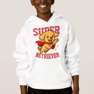 Niedlich Golden Retriever Superheldin Unisex Mann  Hoodie