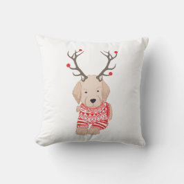 Niedlich Golden Retriever Weihnachtssüßer Antler Kissen