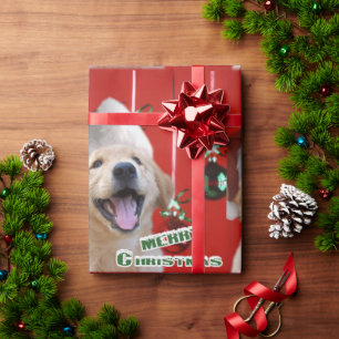 Niedlich Golden Retriever Welpen Weihnachten Geschenkpapier