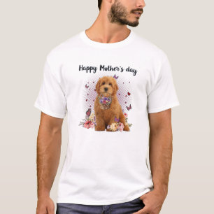 Niedlich Goldendoodle Mama Blume Glücklich Muttert T-Shirt