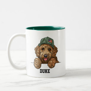Niedlich Goldendoodle Patriot Zweifarbige Tasse