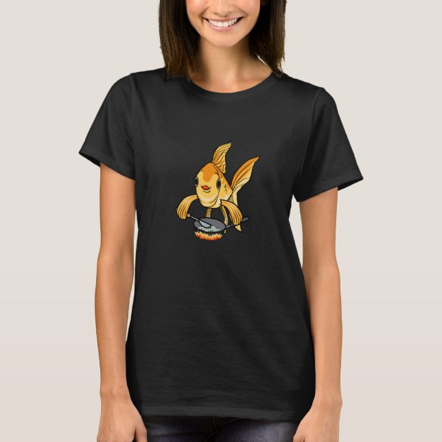 Niedlich Goldfish Cooking Hobby Koch Aquaristics T-Shirt (Vorderseite)