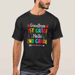 Niedlich Goodbye 1st Grade Hallo 2nd Grade Zurück T-Shirt