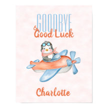 Niedlich Goodbye und Viel Glück Penguin