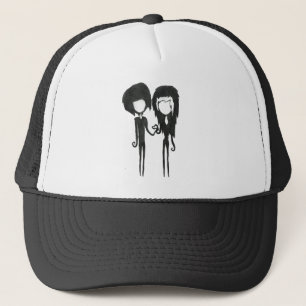 Niedlich Goth Emo Alternative Girl and Boy Couple Truckerkappe