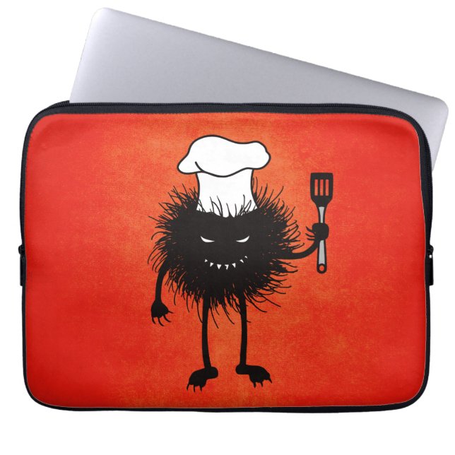 Niedlich Goth Koch Funny Cooking Character Laptopschutzhülle (Vorderseite)
