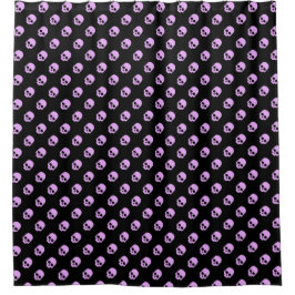 Niedlich Goth Pink Skulls Duschvorhang