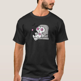 Niedlich Goth Voodoo Puppen Halloween Spooky Pink T-Shirt