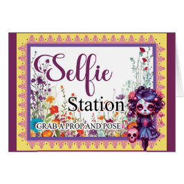 Niedlich Gothic Garden Sugar Skull Selfie Card