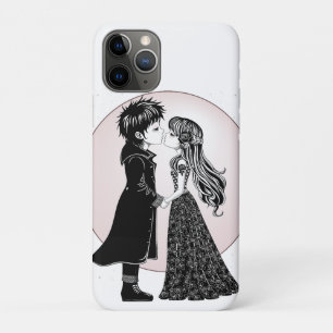 Niedlich gotische Emo Kids Kiss Valentinstag Case-Mate iPhone Hülle