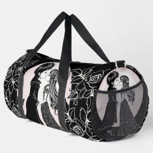 Niedlich gotische Emo Kids Kiss Valentinstag Duffle Bag