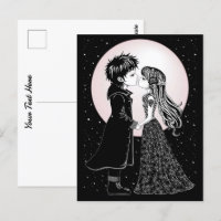 Niedlich gotische Emo Kids Kiss Valentinstag