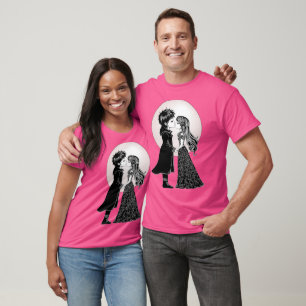 Niedlich gotische Emo Kids Kiss Valentinstag T-Shirt
