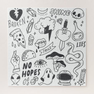 Niedlich Graffiti: Doodle Art Set.
