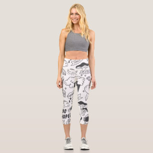 Niedlich Graffiti: Doodle Art Set. Capri Leggings