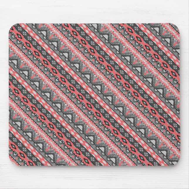 Niedlich-graue Aztec-Muster Mousepad (Vorne)