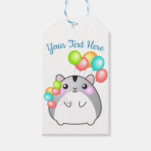 Niedlich Gray Kawaii Hamster Geschenkanhänger
