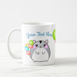 Niedlich Gray Kawaii Hamster Kaffeetasse