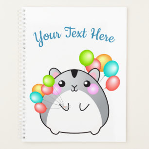 Niedlich Gray Kawaii Hamster Planer