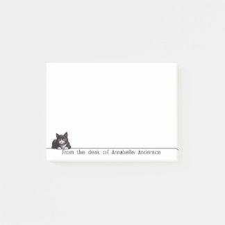 Niedlich Gray Tuxedo Cat Personalize Notes Post-it Klebezettel
