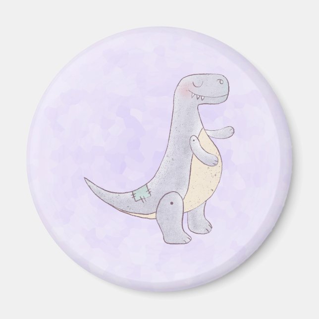 Niedlich Gray Tyrannosaurus Rex Dinosaur Toy Magnet (Vorne)