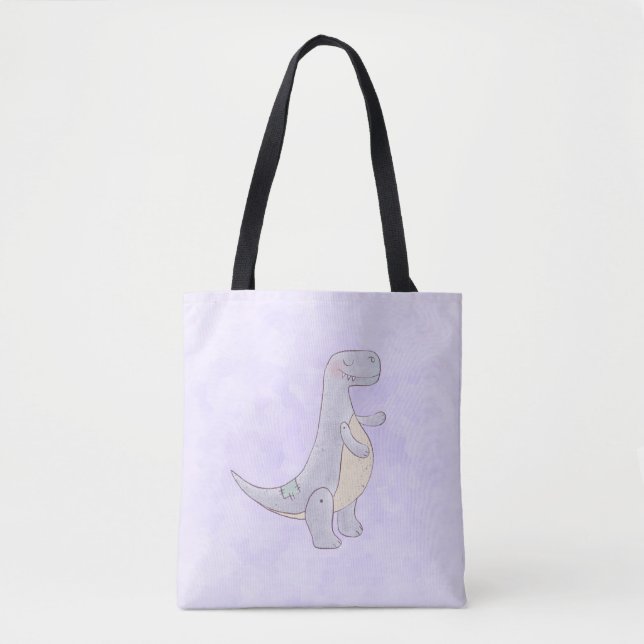 Niedlich Gray Tyrannosaurus Rex Dinosaur Toy Tasche (Vorderseite)