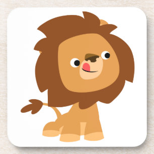 Niedlich Greedy Cartoon Lion Untersetzer Set