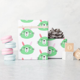 Niedlich Green Bunnies Geschenkpapier