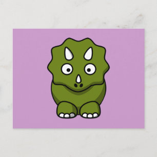 Niedlich Green Cartoon Dinosaur Postkarte