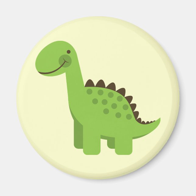 Niedlich Green Dinosaurier Magnet (Vorne)